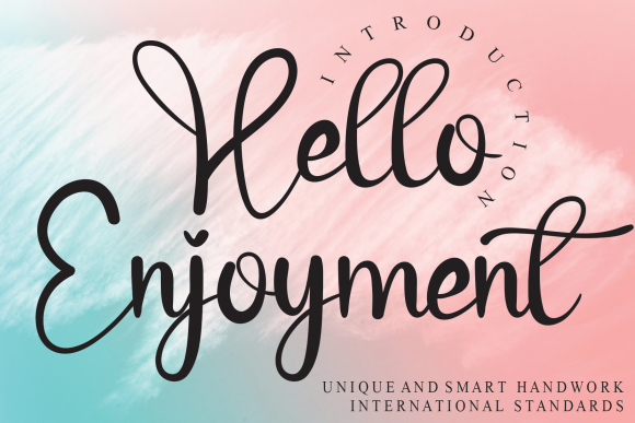 Hello Enjoyment: A Delicate Script Font for Creative Makers