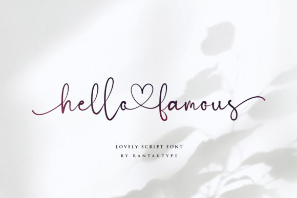 Hello Famous Font for Web Design