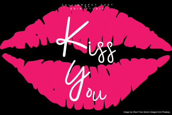 Kiss You Font for Handmade Creations