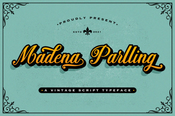 Madena Parlling: A Vintage Script Font for Bold Branding