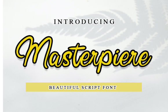 Masterpiere: A Script Font for Creative Projects