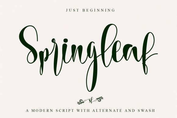Springleaf: A Refined Font for Polished Branding